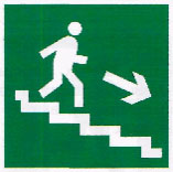 Направление к эвакуационному выходу по лестнице вниз