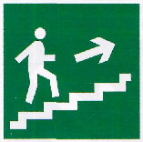 Направление к эвакуационному выходу по лестнице вверх